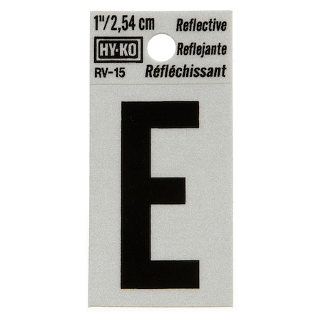 Hy-Ko 1.25In Reflective Letter E, 10PK B00378